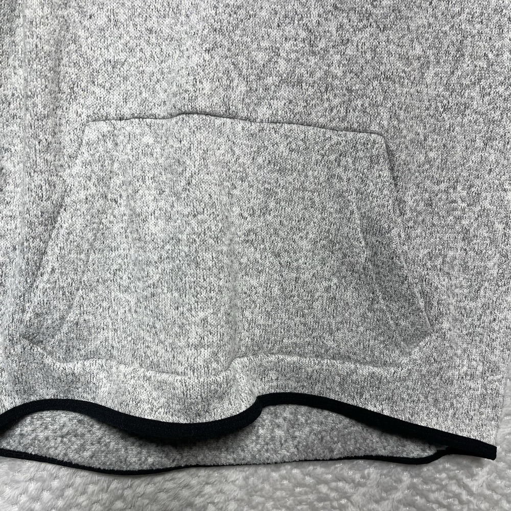 Nike Gray Therma-Fit Knit Hoodie Pullover Black Swoosh Logo Hooded‎ Size Medium - Picture 5 of 13